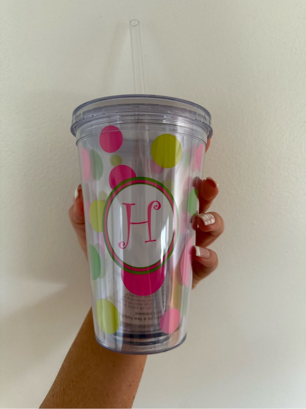 NEW! “H” Initial Tumbler Cup